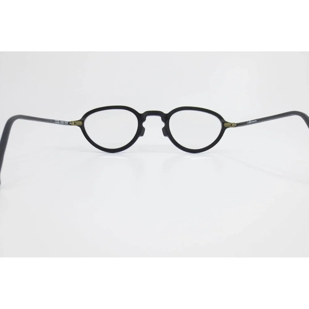 LA Eyeworks Sage 341M Matte Navy Blue Round Eyeglass Frames Los Angeles Designer